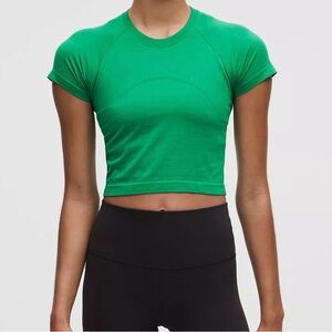 Lululemon Swiftly Tech Cropped SS 2.0 – Raceway Green – Size 8